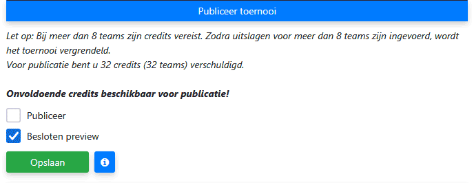 Toernooi publiceren in Mijntoernooi.info